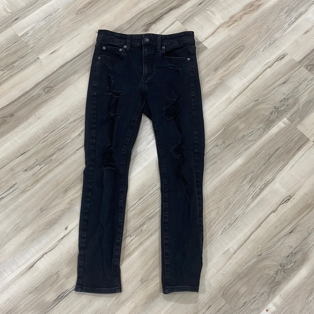 ripped black aeropostale jeans
